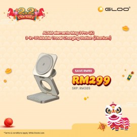 ADAM elements Mag 3 Pro Qi2 3-in-1 Foldable Travel Charging Station (Titanium) 840741116857