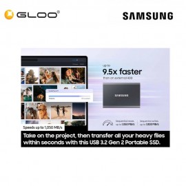 Samsung T7 Portable SSD 1TB USB 3.2 External SSD - Indigo Blue
