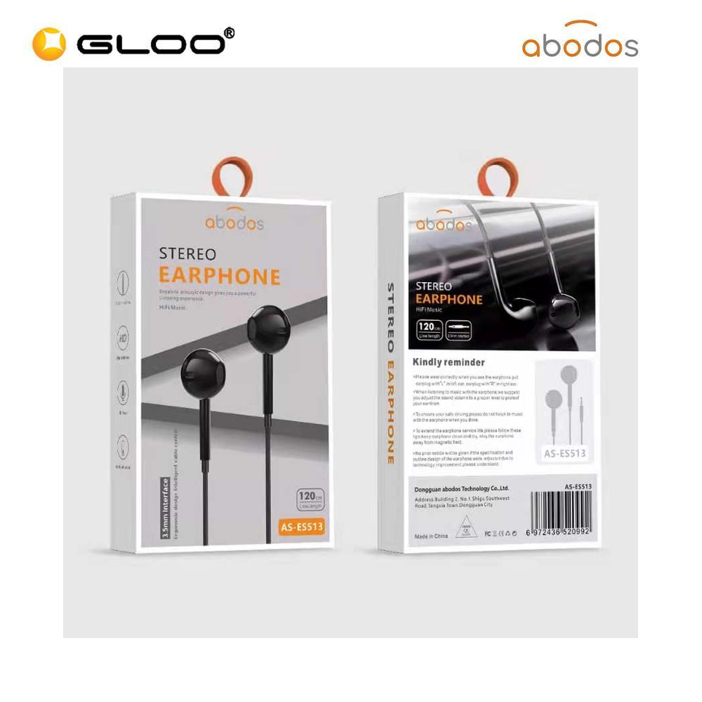 Abodos AS-ES513 Earphone - Black