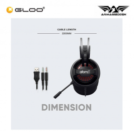 Armaggeddon Atom 5 Gaming Headset (Black)