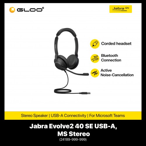 Buy the JABRA Evolve2 40 Noise-Cancelling Headphones - Microsoft Store