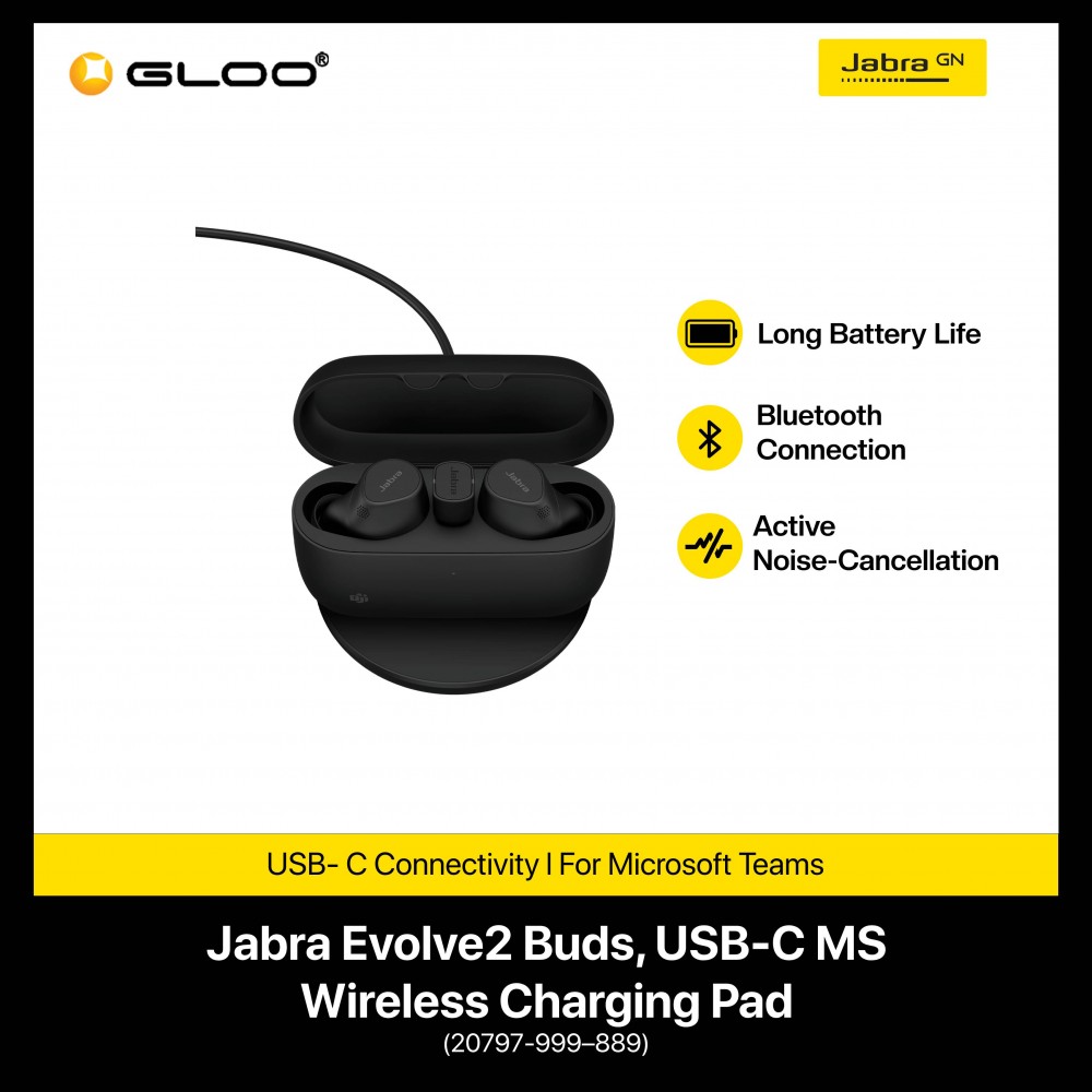 Jabra Evolve2 Buds USB-C MS –Wireless Charging Pad