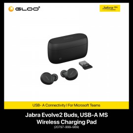 Jabra Evolve2 Buds USB-A MS –Wireless Charging Pad