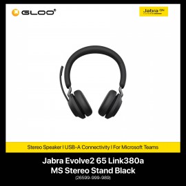 Jabra Evolve2 65 Link380a MS Stereo Stand Black 