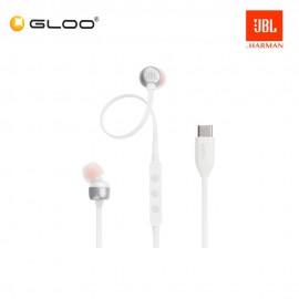 JBL T310 Wired Hi-Res In-Ear Headphones (Compatible to IPhone) - White 050036400978