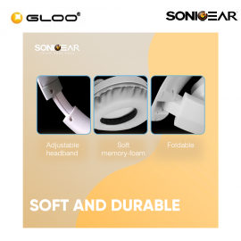 SonicGear Airphone ANC 3000 Headset White GOLD 8886411938772