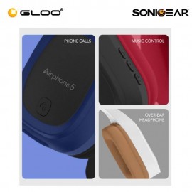 Sonic Gear Airphone 5 (2019) Headset Black Maroon 8886411935795