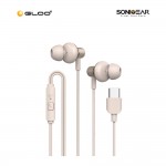 SonicGear Hyperbass Buds 1 (2024) Type-C Wired Earset-Champagne 8886411935559