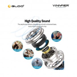 Vinnfier VF-100SW Black Wired Headphone 9555637205225