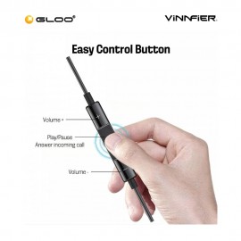 Vinnfier VF-200PRO Type-C Black Wired Headphone 9555637205249