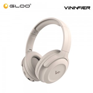 VINNFIER ANC 500 Active Noise Cancelling Bluetooth Headphone - Beige 9555637204327