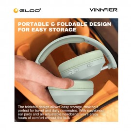 Vinnfier Elite 6 BT - Green Bluetooth 5.4 Headphone Compatible Wireless And Wired Connection