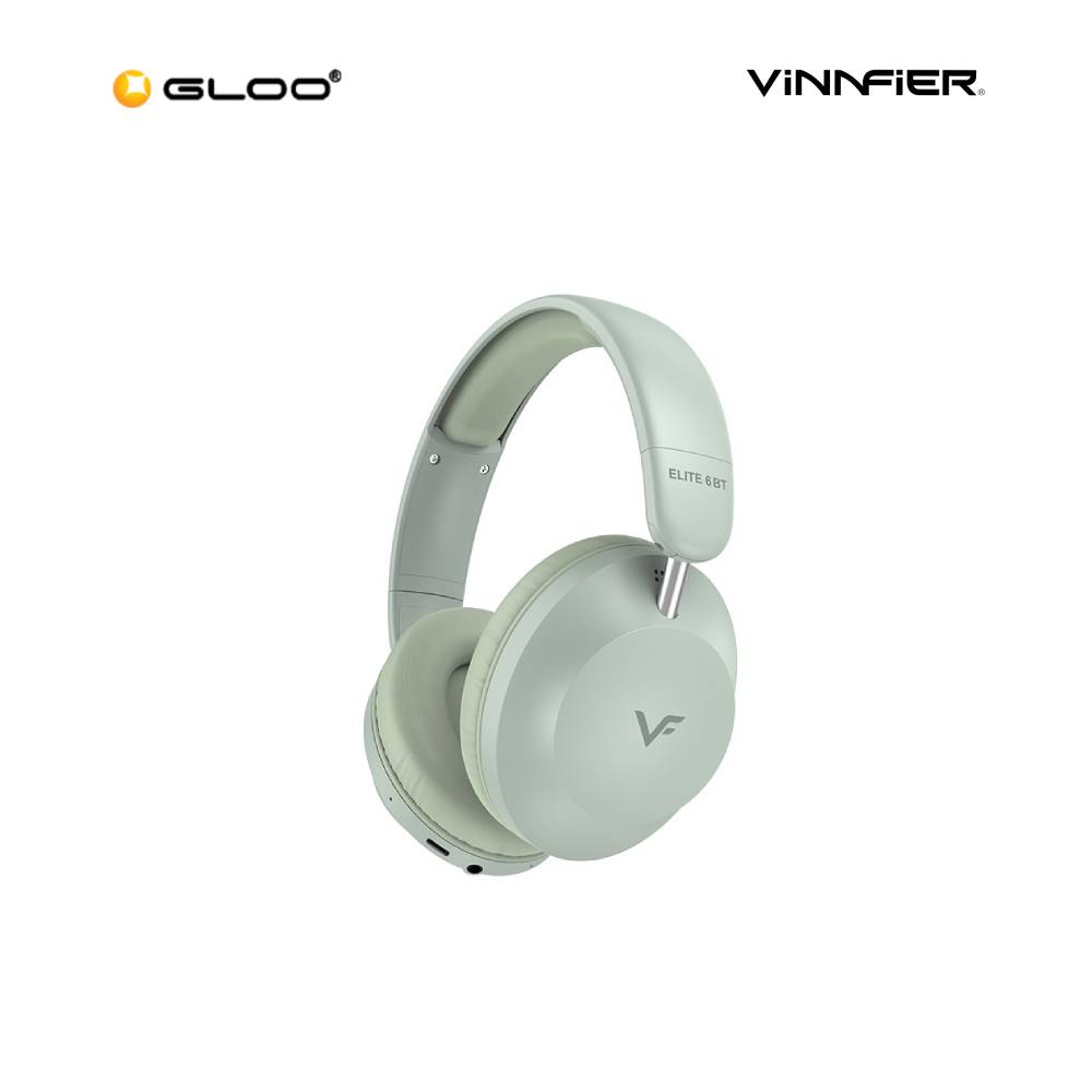 Vinnfier Elite 6 BT - Green Bluetooth 5.4 Headphone Compatible Wireless And Wired Connection