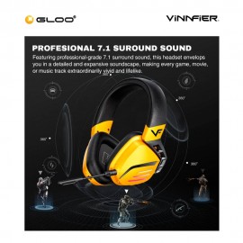 Vinnfier Toros 9 7.1 Stereo Sound Gaming Headphone – Black 9555637206192