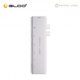 PEPPER JOBS Dual USB-C Hub for Macbook Pro & PD TCH-MBP7