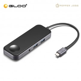 PEPPER JOBS USB-C to USB 3.0 Hub with Apple Watch charging pad - TCH-W5