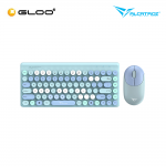 ALCATROZ JellyBean A3000 Wireless Keyboard & Silent Mouse - Aqua 8886411967017