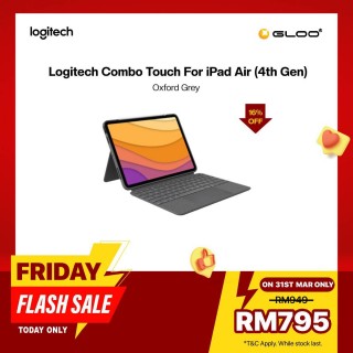 Logitech COMBO TOUCH for iPad Air (4th Gen) - Oxford Grey 97855166517