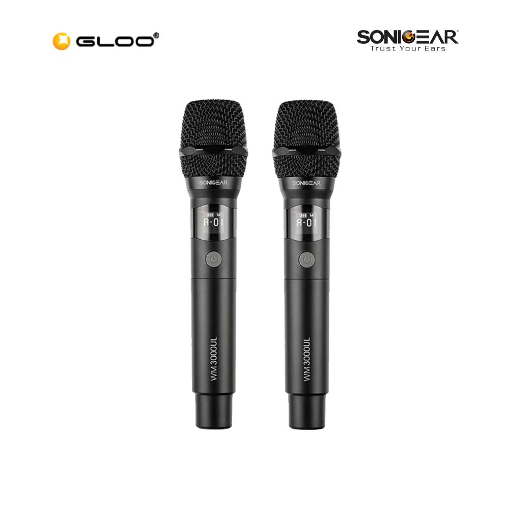 SonicGear WM 3300UL Dual Professional UHF Wireless Microphone - Obsidian 8886411932206
