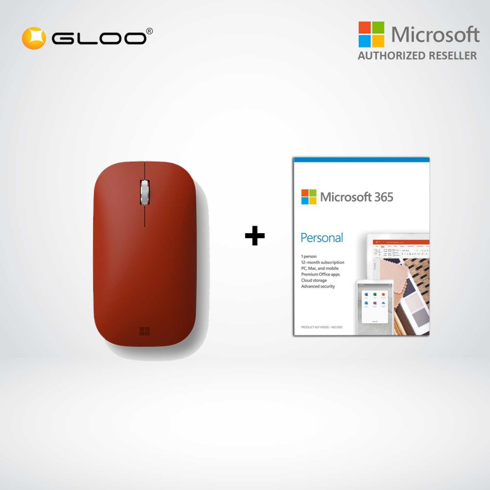 Microsoft Surface Mobile Mouse SC Bluetooth Poppy Red KGY-00055 + 365 Personal (ESD)