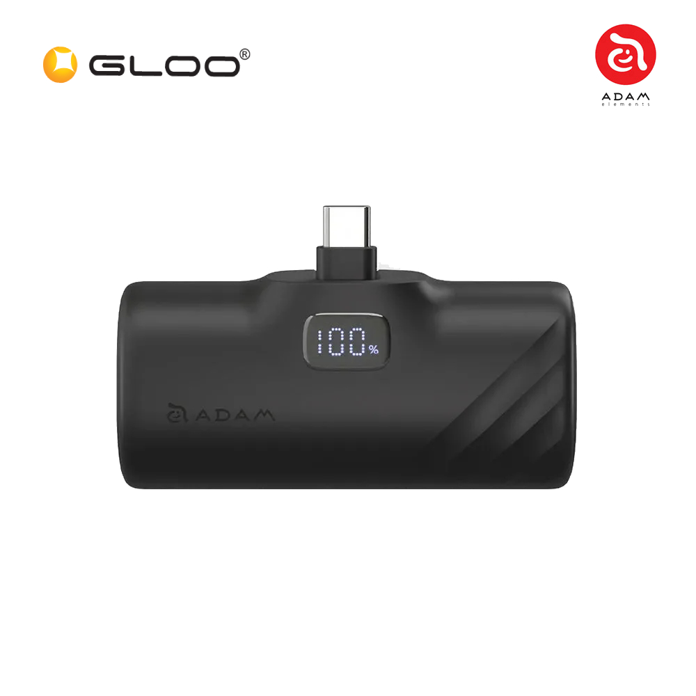 ADAM elements GRAVITY F5C USB-C Pocket Power Bank 5000mAh (Black) 840741115591