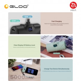 ADAM elements GRAVITY F5C USB-C Pocket Power Bank 5000mAh (Black) 840741115591