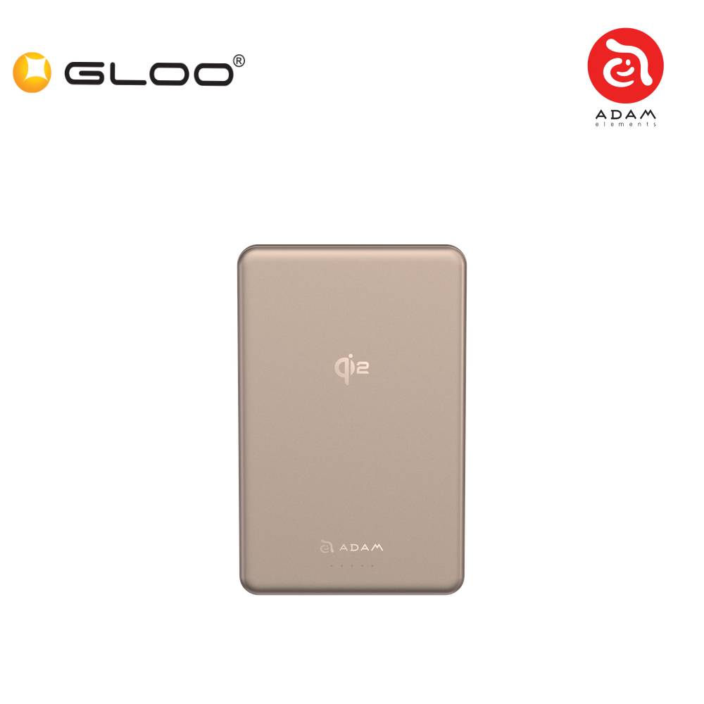 (3C Certified) ADAM elements VIONTA Q10 Qi2 Ultra-Slim Power Bank 10000mAh-Gold 840741117755