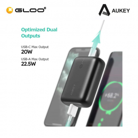 AUKEY Mini 10000mAh 22.5W USB-C PD & USB QC3.0 Power Bank PB-N83S