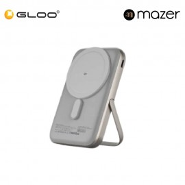 (Pre Order) Mazer MagAir17 10,000mAh Magnetic Wireless Power Bank Qi2 Certified 15W - Natural Titanium 8881304542968