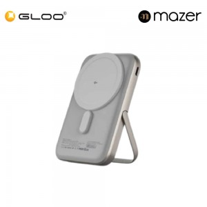 Mazer MagAir17 10,000mAh Magnetic Wireless Power Bank Qi2 Certified 15W - Natural Titanium 8881304542968