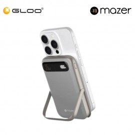 (Pre Order) Mazer MagAir17 10,000mAh Magnetic Wireless Power Bank Qi2 Certified 15W - Natural Titanium 8881304542968