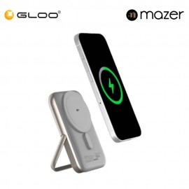 (Pre Order) Mazer MagAir17 10,000mAh Magnetic Wireless Power Bank Qi2 Certified 15W - Natural Titanium 8881304542968