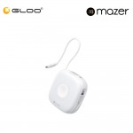 Mazer MagLink18i 10,000mAh Magnetic Wireless (Built-in USB-C+Lightning Cables) + Apple Watch Charging Power Bank - White 8881304544849