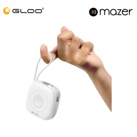 Mazer MagLink18i 10,000mAh Magnetic Wireless (Built-in USB-C+Lightning Cables) + Apple Watch Charging Power Bank - White 8881304544849