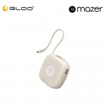 Mazer MagLink18i 10,000mAh Magnetic Wireless (Built-in USB-C+Lightning Cables) + Apple Watch Charging Power Bank - Cream 8881304544856