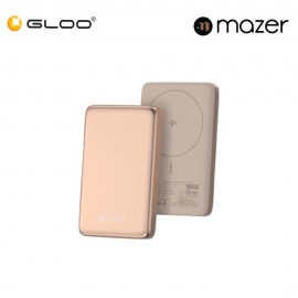 Mazer MagAir21 10,000mAh Ultra Slim Magnetic Wireless Power Bank Qi2 Certified 15W - Desert 8881304545006