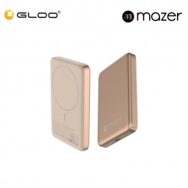 Mazer MagAir21 10,000mAh Ultra Slim Magnetic Wireless Power Bank Qi2 Certified 15W - Desert 8881304545006