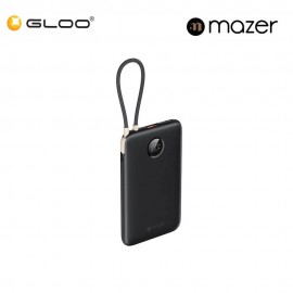 Mazer PowerCharge Link 10V2 10,000mAh PD20W (Built-in USB C Cable) Power Bank - Black 8881304545150