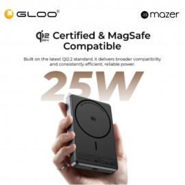 (3C Certified) Mazer MagAir31 10000mAh Magnetic Wireless PowerBank - Natural Titanium 8881304545853