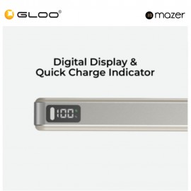 (3C Certified) Mazer MagAir31 10000mAh Magnetic Wireless PowerBank - Natural Titanium 8881304545853