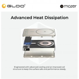 (3C Certified) Mazer MagAir31 10000mAh Magnetic Wireless PowerBank - Natural Titanium 8881304545853
