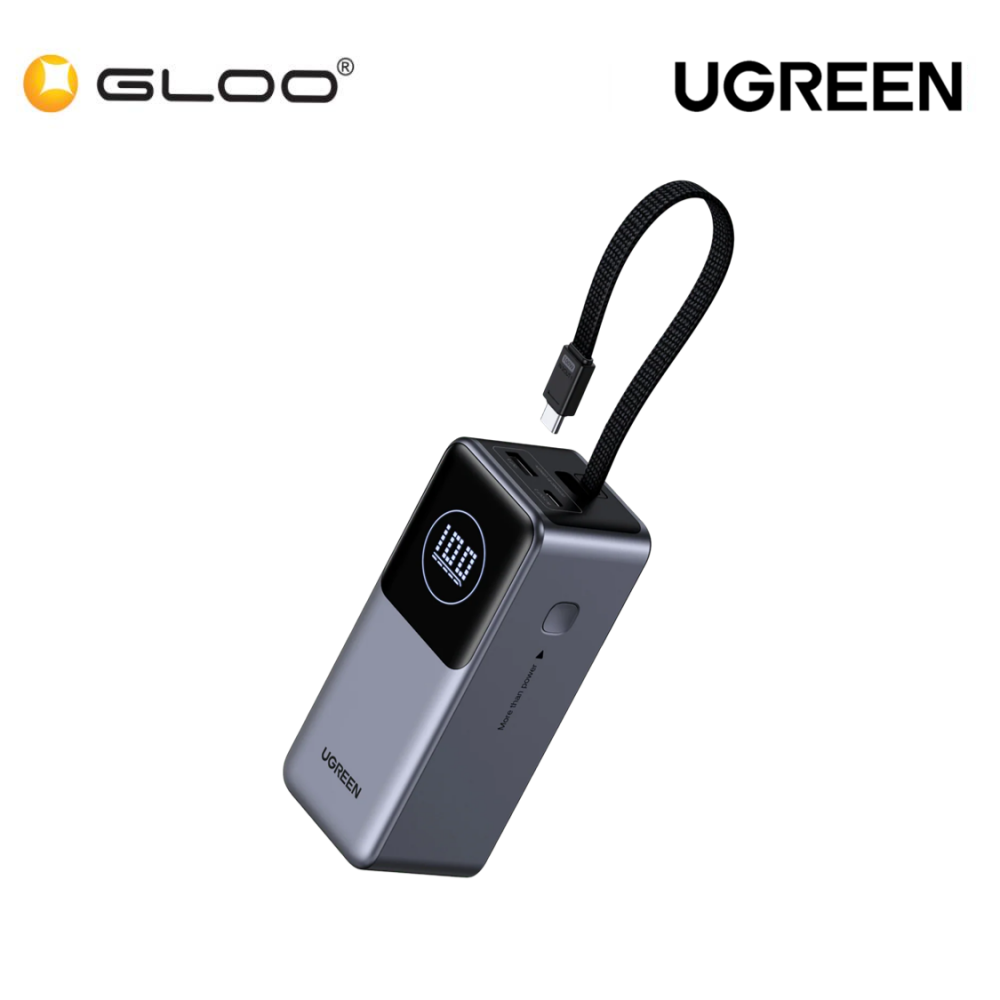 UGREEN 20000MAH 130W FAST CHARGING POWER BANK WITH BUILT-IN CABLE UG-PB723-55365B