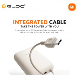 [READY STOCK] Xiaomi 33W 10000Mah Power Bank (Intergrated Cable) - Ice Blue