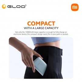 [READY STOCK] Xiaomi 33W 10000Mah Power Bank (Intergrated Cable) - Ice Blue