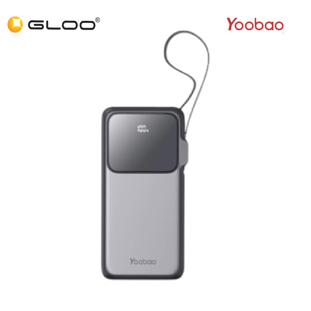 Yoobao Q22 20000mAh 22.5W Quick Charge Powerbank with Build-In Type-C Cable - Black 6937135028095