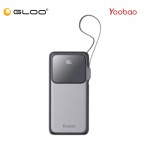 Yoobao Q22 20000mAh 22.5W Quick Charge Powerbank with Build-In Type-C Cable - Black 6937135028095