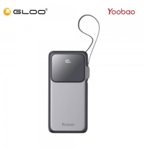 Yoobao Q22 20000mAh 22.5W Quick Charge Powerbank with Build-In Type-C Cable - Black 6937135028095