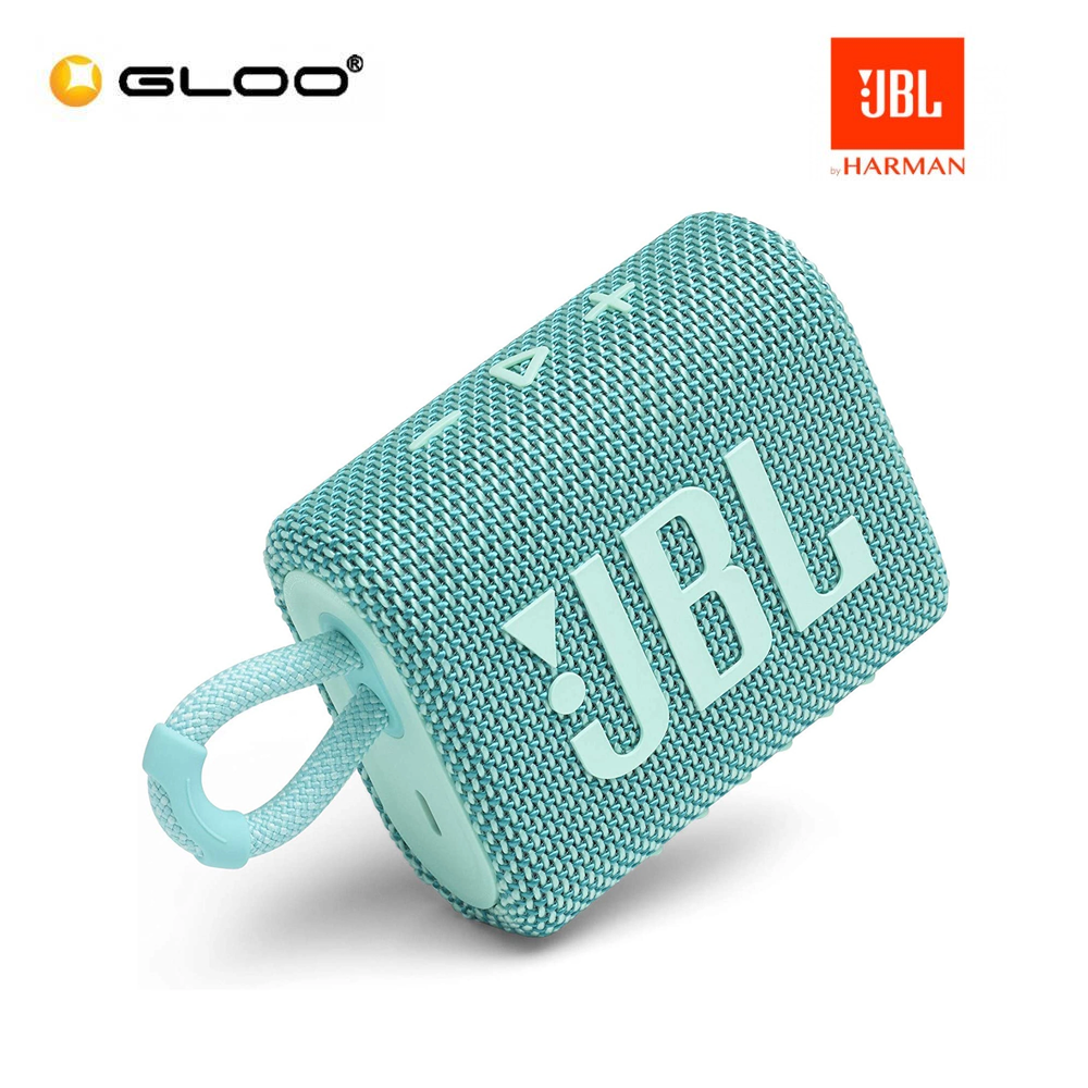 JBL Go 3 Portable Waterproof Speaker – Teal (050036374408)