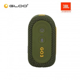 JBL Go 3 Portable Waterproof Speaker – Green (050036374446)