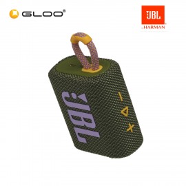 JBL Go 3 Portable Waterproof Speaker – Green (050036374446)